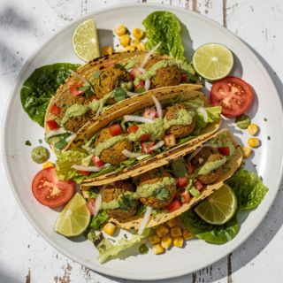 Crunchy Plant-Based Falafel Tacos