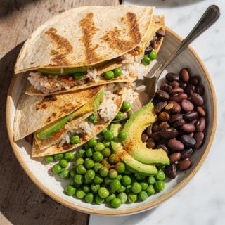 Fold-Up Rice and Black Bean Quesadillas