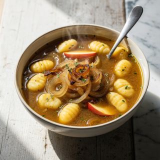 French Onion Gnocchi Soup