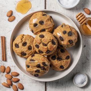 Frosted Cinnamon Raisin Biscuits (grain-free)