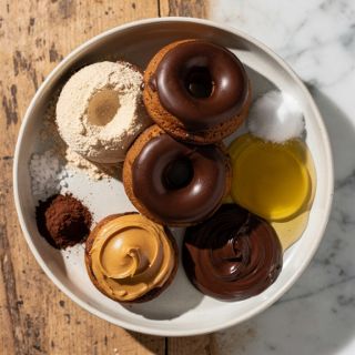 Gluten Free Donuts with Peanut Butter Chocolate Glaze