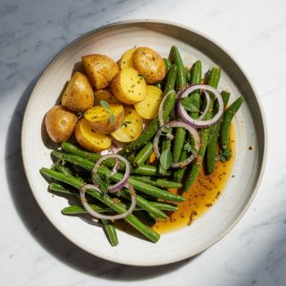 Green Beans and Potatoes with Mustard Vinaigrette