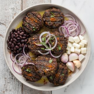 Grilled Black Bean Veggie Burgers