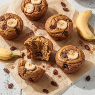 Healthy Peanut Butter Banana Muffins