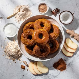 Healthy Pumpkin Donuts (Gluten-free & Vegan!)