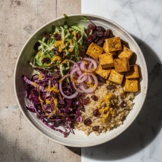 Hearty Winter Slaw with Quinoa and Cranberries
