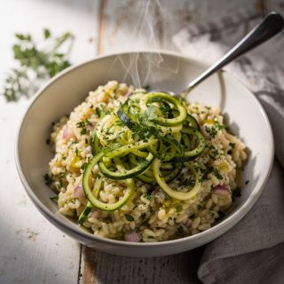 Herbed Vegan Risotto with Zoodles