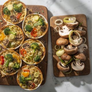 Individual Broccoli and Wild Rice Casseroles