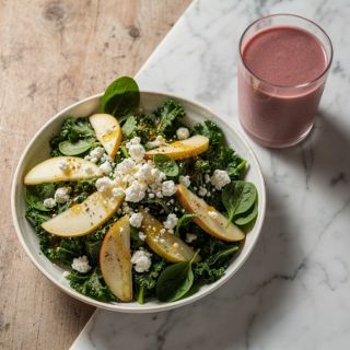 Kale, Pear & Feta Salad