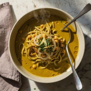 Khow Suey (Burmese Curry Noodle Soup)