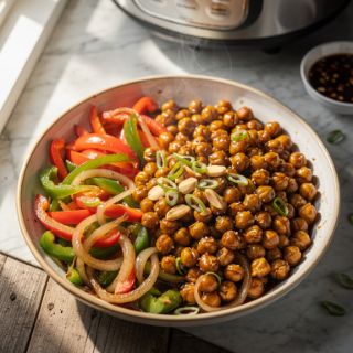 Kung Pao Chickpeas (in a Slow Cooker!)