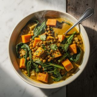 Lentil, Chard & Sweet Potato Curry