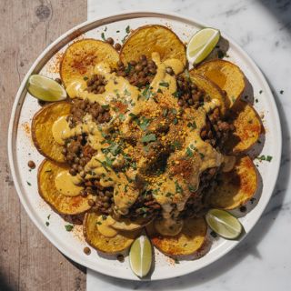 Loaded Lentil Nachos