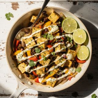 Mexican Breakfast Hash with Lime Crema