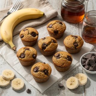 Mini Banana Chocolate Chip Muffins