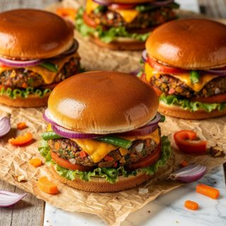 New American Veggie Cheeseburgers
