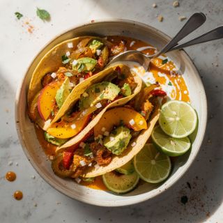 Peach and Pepper Tacos