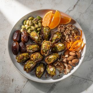 Pistachio-Orange Stuffed Dates