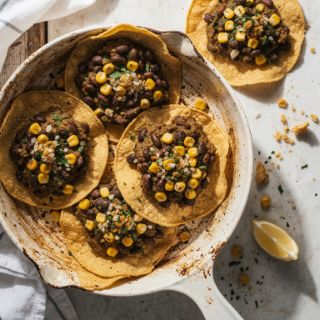 Quick Black Bean Tostadas