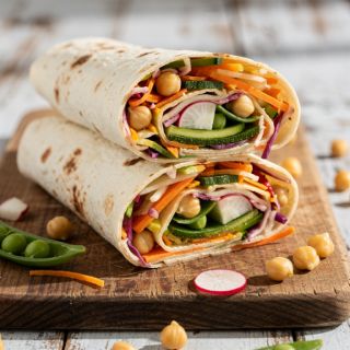 Rainbow Veggie Slaw Wrap