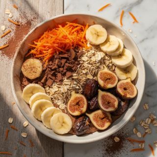 Raw Choco Bites With Oats and Carrots
