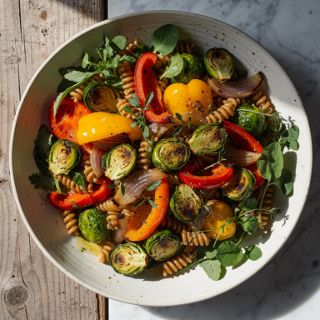 Roasted Vegetable Pasta Salad (Vegan!)