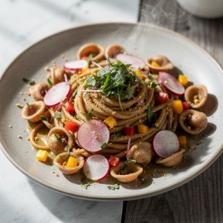Root-to-Leaf Radish Pasta