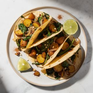 Spinach-Potato Tacos