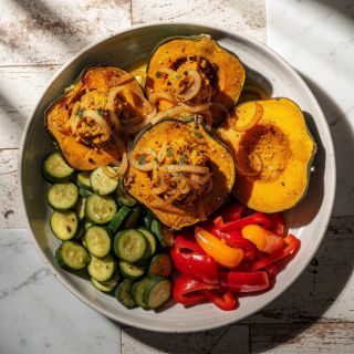 Stuffed Kabocha Squash (Vegan & Paleo)