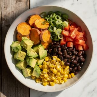 Sweet Potato Crostini with Avocado Salsa