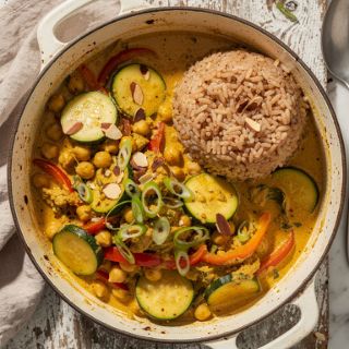 Thai Chickpea-Almond Curry