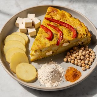 Tortilla Española with Potatoes and Red Peppers