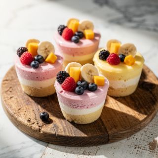 Tricolor Nice Cream Cupcakes