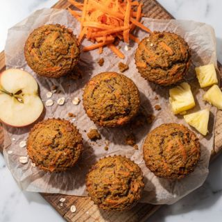 Vegan & Gluten-Free Carrot Cake Muffins