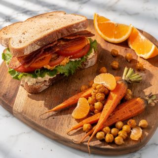 Vegan BLTA with Carrot Bacon