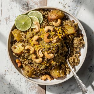 Vegan Rice Casserole with Lentils