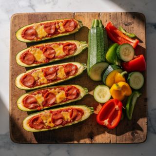 Zucchini Pizza Boats