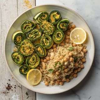 Zucchini Rollatini with Quinoa and Chickpeas