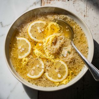 Egg and Lemon Soup with Quinoa