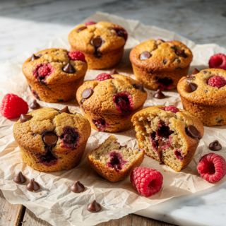 Raspberry Chocolate Chip Muffins (Grain-free)