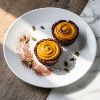 Mini Pumpkin Carob Mousse Cakes