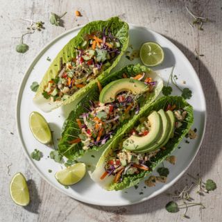Veggie Slaw Romaine Boats