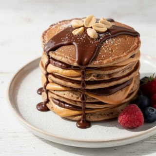Chocolate Stuffed Pancakes (Breakfast)