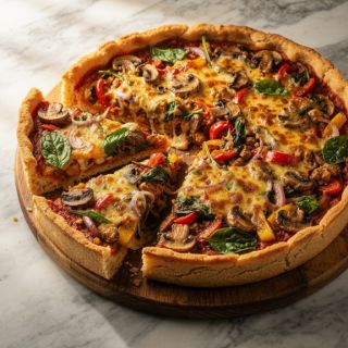 Vegan Deep Dish Pizza