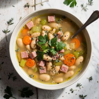 Cannellini Bean and Ham Soup
