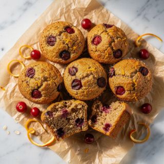 Healthy Cranberry Orange Muffins